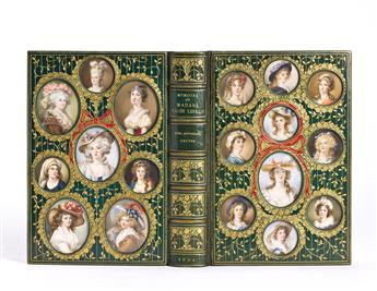 Vigée Le Brun, Élisabeth (1755-1842) Memoirs of Madame Vigée Lebrun, in a Deluxe Cosway-style Binding Inset with Eighteen Portrait Mini